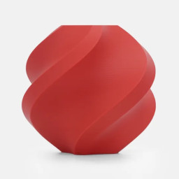 Filamento 3D BAMBU LAB PLA Matte rojo escarlata 1,75mm 1Kg. (filamento con carrete)