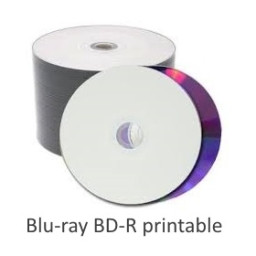 (T25) Blu-ray BD-E bulk 25GB imprimible inkjet printable, 6x, Grade AAA (BD-RPRKA)