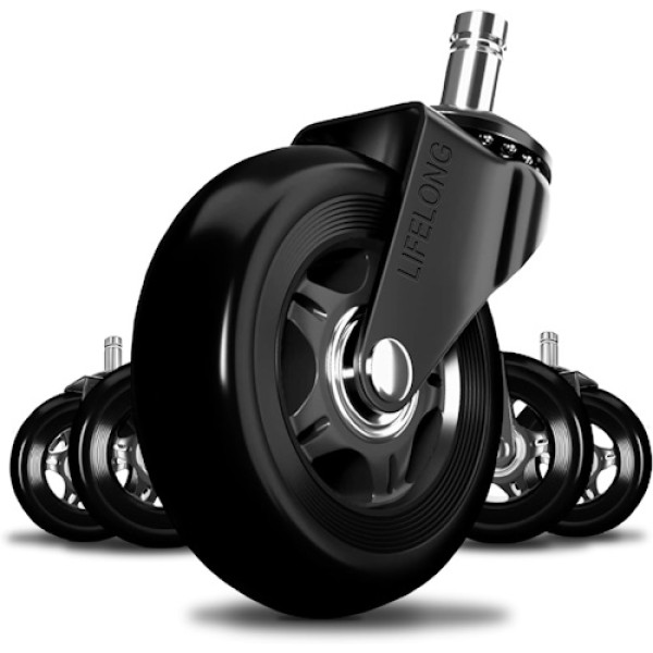 LIFELONG set 5 ruedas sustitución de silla oficina diam.3