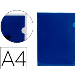 Carpeta dossier LIDERPAPEL A4 uñero 20 hojas Azul