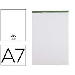 Bloc notas LIDERPAPEL A7 Liso 80 hojas 60gr. perforado sin tapa