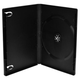 Estuche MEDIARANGE 1 DVD caja vídeo plástico duro negro caja video ancho 14mm (normal)