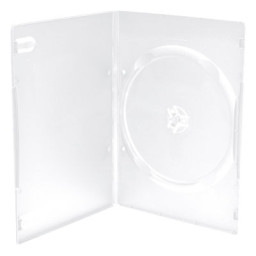 (1) Estuche MEDIARANGE 1 DVD caja vídeo plástico duro, slimcase 7mm, frosted/transparent case