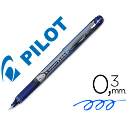 Rotulador punta aguja PILOT V-5 grip 0,5 mm azul punta 0,3mm. Roller ball pen. 