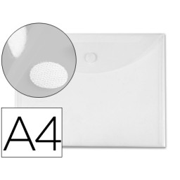 Carpeta LIDERPAPEL dossier A4 velcro color transparente (carpeta sobre)(35995)
