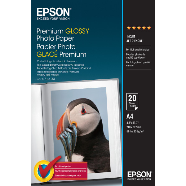 Premium Glossy Photo paper EPSON 20A4 255g.