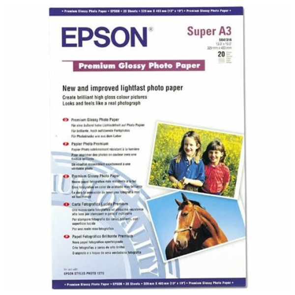 Premium Glossy Photo paper EPSON 20A3+ PHOTO 1270/1290 255g.