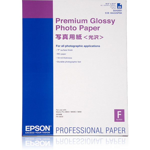 Premium Glossy Photo paper EPSON 25A2 420x594mm 250g.