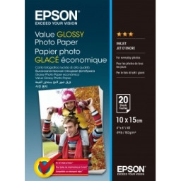 Value Glossy Photo papel EPSON 20h.10x15cm 183g. 