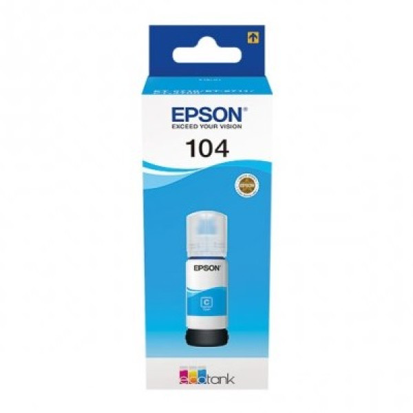 EPSON 104 EcoTank cyan ink bottle 70ml. EcoTank ET2710 ET2711