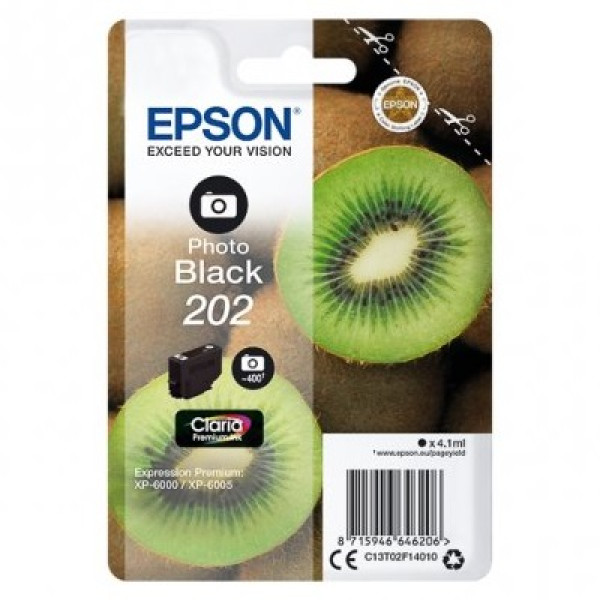 C.t.EPSON #202 negro foto 4,1ml XP6000 XP6005 (kiwi) Photo Black