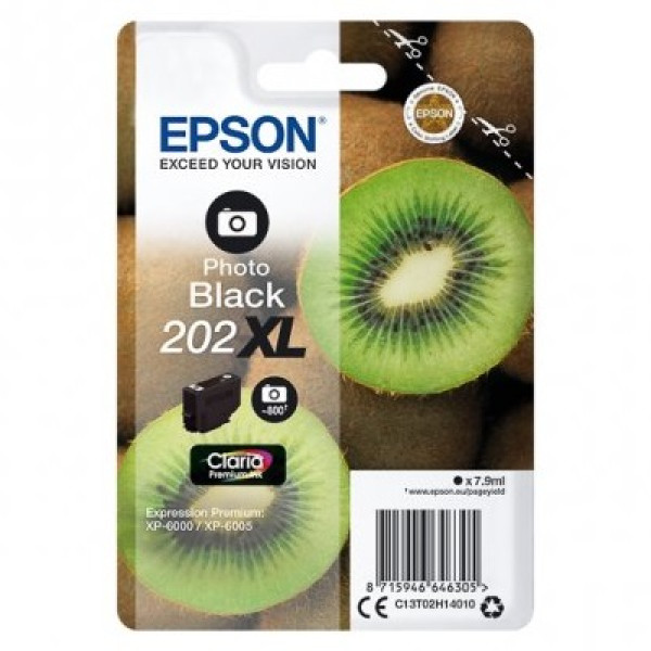 C.t.EPSON #202XL negro foto 7,9ml XP6000 XP6005 (kiwi) Photo Black