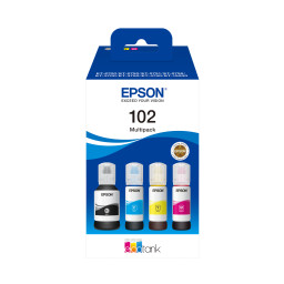 EPSON 102 EcoTank 4-color multipack ink bottles 70ml. ET2700 ET2750 ET3700 ET3750 ET4750
