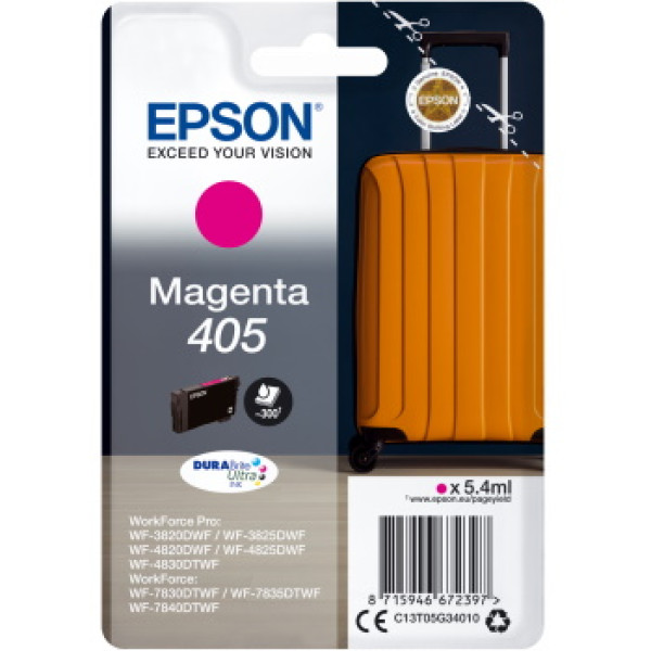 C.t.EPSON #405 magenta WF3820 WF3825 WF4820 WF4825 WF4830 WF7830 WF7835  5,4ml (maleta)