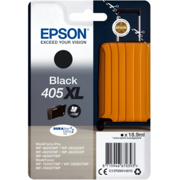 C.t.EPSON #405XL negro WF3820 WF3825 WF4820 WF4825 WF4830 WF7830 WF7835  18,9ml (maleta) #PROMO#