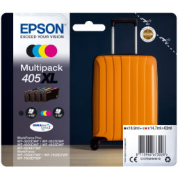 Pack 4 Ct.EPSON #405XL WF3820 WF3825 WF4820 WF4825 WF4830 WF7830 WF7835  Multipack 4-colores (maleta)