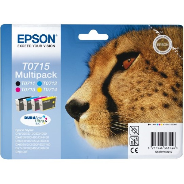 (4) C.t.EPSON Stylus D78 multipack KCMY (guepardo) KIT 4-COLORES