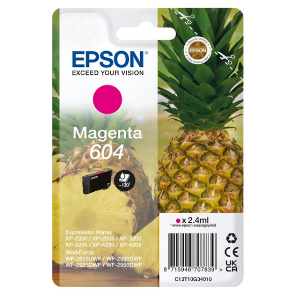 C.t. EPSON 604 magenta (piña) XP2200 XP3200 XP4200 WF2910DWF 2,4ml #PROMO#