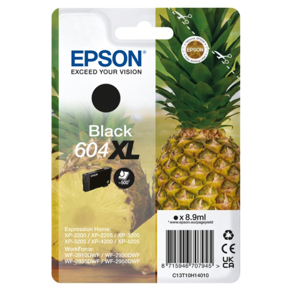 C.t. EPSON 604XL negro (piña) XP2200 XP3200 XP4200 WF2910DWF  8,9ml