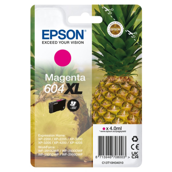 C.t. EPSON 604XL magenta (piña) XP2200 XP3200 XP4200 WF2910DWF 4ml #PROMO#