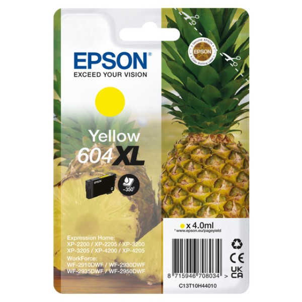 C.t. EPSON 604XL amarillo (piña) XP2200 XP3200 XP4200 WF2910DWF 4ml #PROMO#