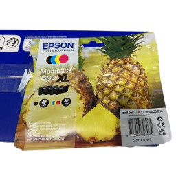 (4) Multipack C.t. EPSON negro +color 604XL  XP2200 WF2910DWF (Piña) **blister dañado**