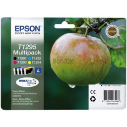 (4) C.t.EPSON St.SX420 SX425 SX435W KCMY OfBX320 B42WD WF3010 (L) (manzana) PACK 4-COLORES