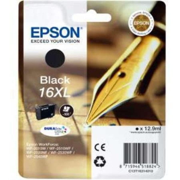 C.t.EPSON #16XL WF2540 WF2530 WF2520  negro  WF2510 WF2010 WF263 (pluma escritura) 12,5ml 500p#