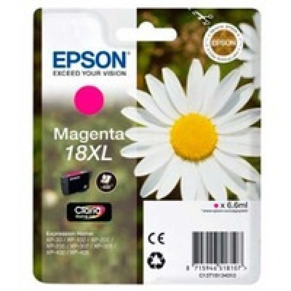 C.t.EPSON #18XL XP102 XP205 XP302 XP305 magenta XP405 450p. alta capacidad (margarita)