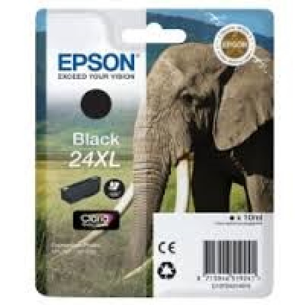 C.t.EPSON #24XL XP600 XP605 XP705 XP805 negro  500p. alta capacidad (elefante) #PROMO#