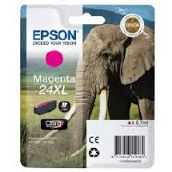 C.t.EPSON #24XL XP600 XP605 XP705 XP805 magenta 740p. alta capacidad (elefante)