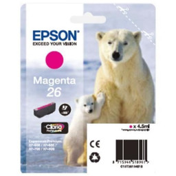 C.t.EPSON #26 XP600 XP605 XP610 XP705 XP805 magenta 200p. (oso polar) **BLISTER ALARMA**