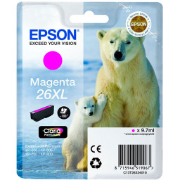 C.t.EPSON #26XL XP600 XP605 XP610 XP705 XP805 magenta 700p. alta capacidad (oso polar)