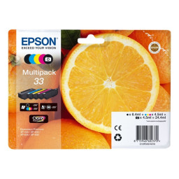 (5)C.t.EPSON #33 Multipack 5-colores XP530 XP540 XP630 XP635(naranja)