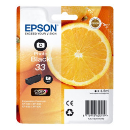 C.t.EPSON #33 XP530 XP630 XP635 XP830 negro foto  4,5ml  (fruta naranjas)