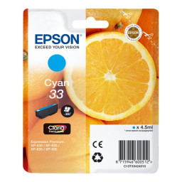 C.t.EPSON #33 XP530 XP630 XP635 XP830 cian 4,5ml 300p (fruta naranjas)