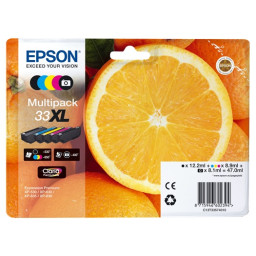 (5)C.t.EPSON XP530 XP630 XP635 XP830 color/negroXL 47ml  (naranja)