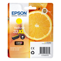 C.t.EPSON #33XL XP530 XP630 XP635 XP830 amarillo 8,9ml 650p (naranja)