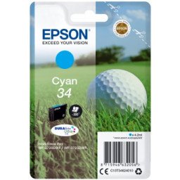 C.t.EPSON #34 cyan WF3720 WF3725 DURABrite Ultra ink 4.2ml (bola golf)