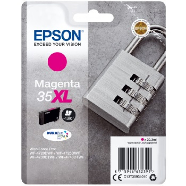 C.t.EPSON #35XL magenta WF4720 WF4725 WF4730 WF474 DURABrite Ultra ink 20,3ml (candado)