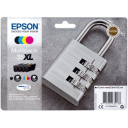 Pack 4 C.t. EPSON #35XL WF4720 WF4725 WF4730 WF474 KCMY Multipack 4-colores (candado)
