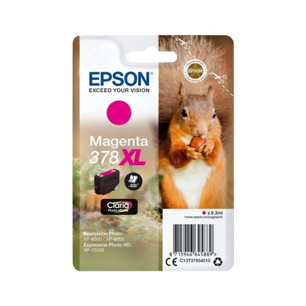 C.t.EPSON #378XL XP8500 magenta Claria Photo HD 830p (ardilla)