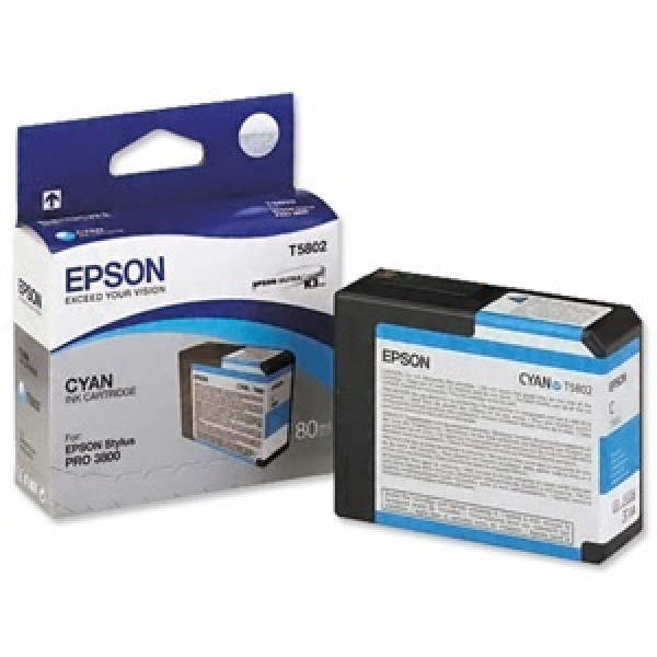 C.t.EPSON T5802 St-Pro3800 3880 cian 80ml.