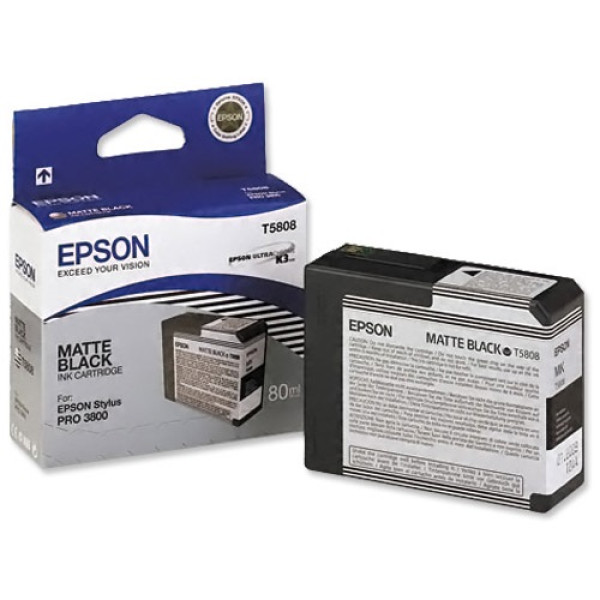 C.t.EPSON T5808 St-Pro3800 3880 negro mate 80ml. (C13T580800)