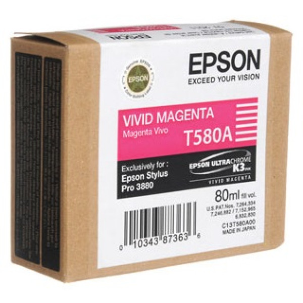 C.t.EPSON T580A St-Pro3880 magenta vivo 80ml.