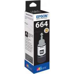 EPSON 664BK EcoTank black ink bottle 70ml L355 L365 ET555 ET2600 ET4500 ET14000