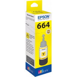 EPSON 664Y EcoTank amarillo ink bottle 70ml. L355 L365 ET555 ET2600 ET4500 ET4550 ET14000