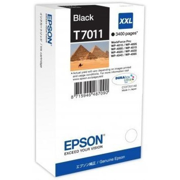 C.t.EPSON negro WP4015 WP4025 WP4095 WP4515 WP4525 WP4535 WP4545 WP4595  3400p. (XXL) (pirámide) 