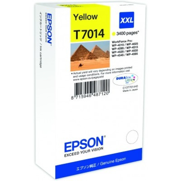 C.t.EPSON amarillo WP4015 WP4025 WP4095 WP4515 WP4535 WP4545 WP4595  3400p. (XXL) (pirámide) 