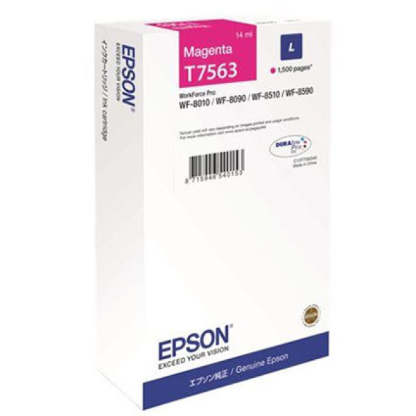 C.t.EPSON T7563 L magenta: WF8010 WF8090 WF8510 WF8590  14ml  1.500p. (T756340)